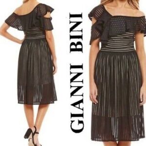 Gianni Bini Reanna dress, Black and Tan, size M
